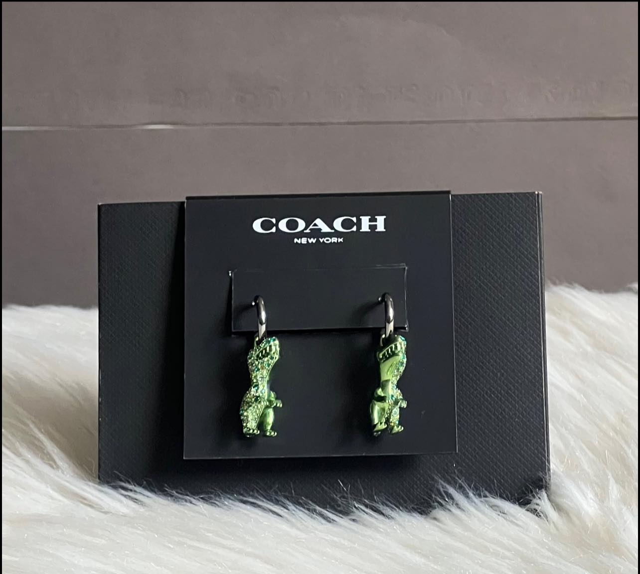 Coach Pavé Rexy Huggie Earings