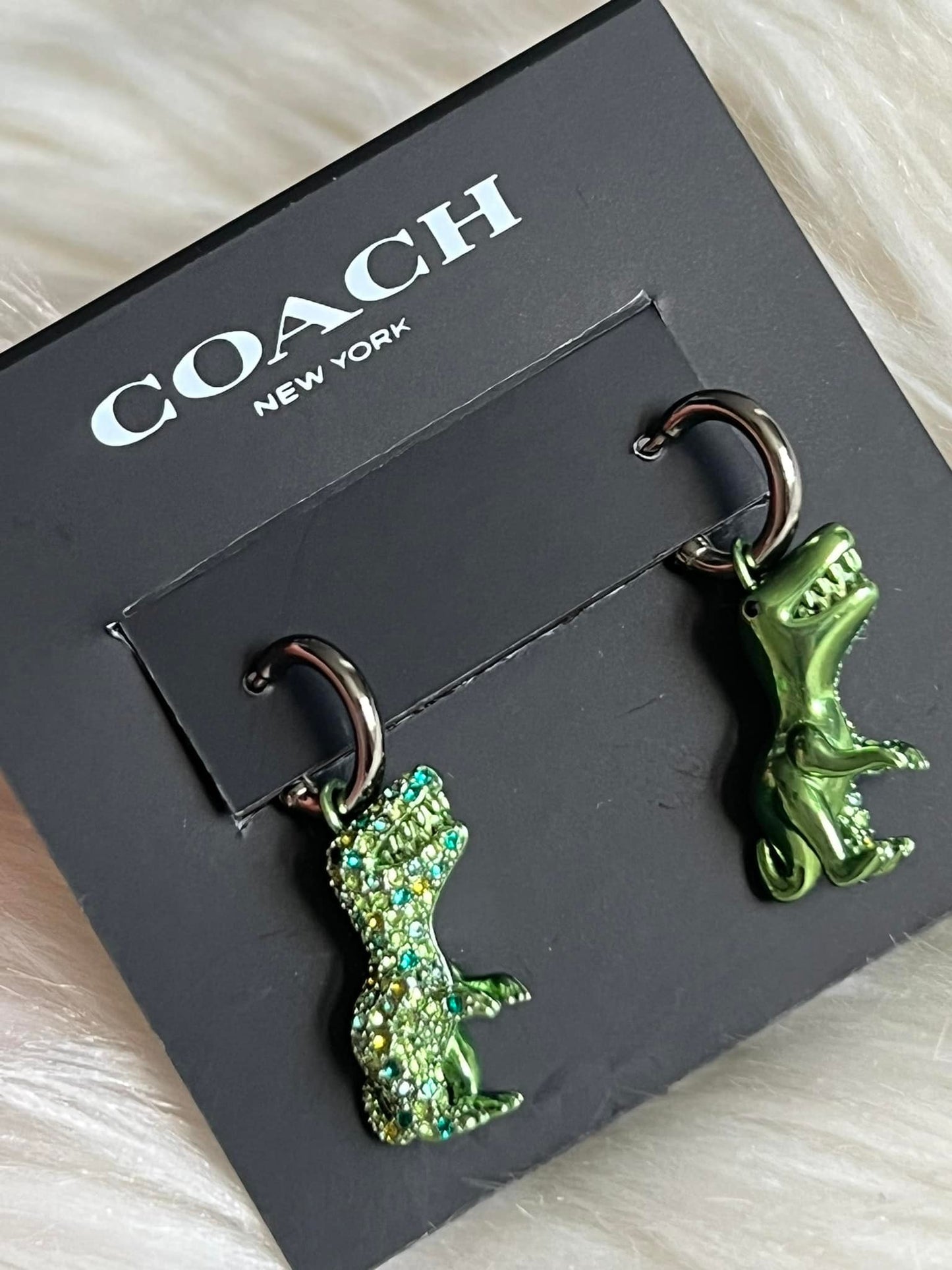 Coach Pavé Rexy Huggie Earings