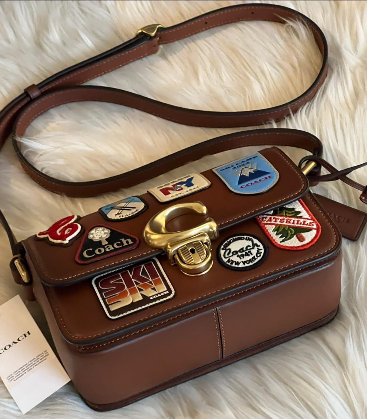 Coach Studio Shoulder Bag 19 with Patches