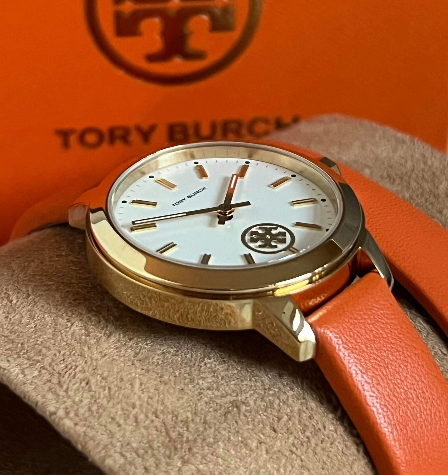 Tory Burch Women’s Collins Orange Double Wrap Watch