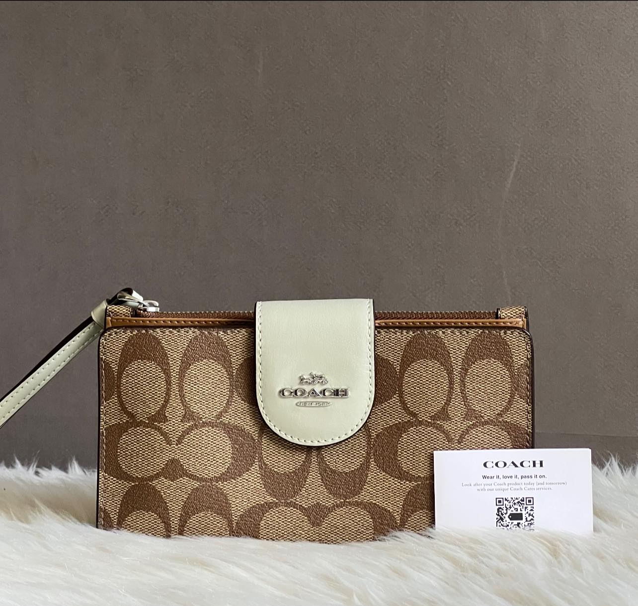 Coach Phone Wallet In Colorblock Signature Canvas