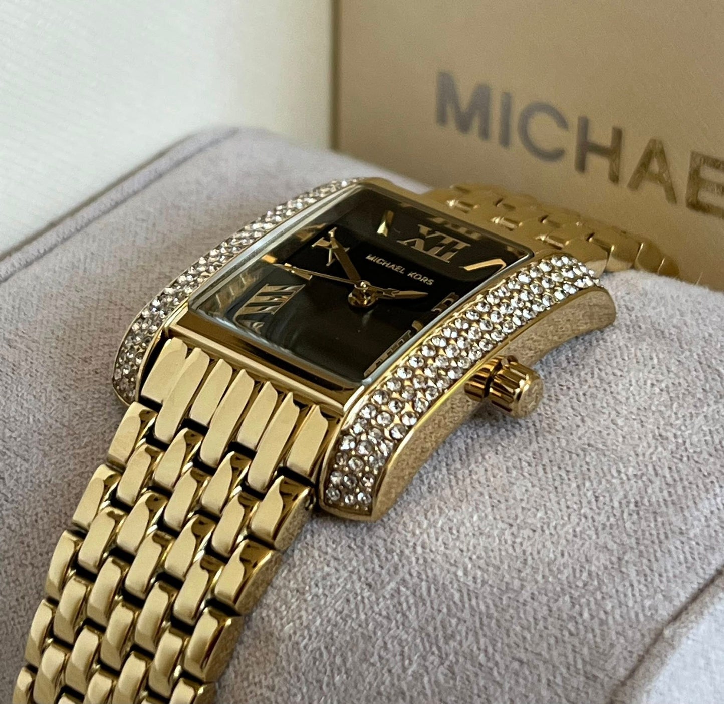 Michael Kors Women’s Emery Three-Hand Gold-Tone Stainless Steel Watch