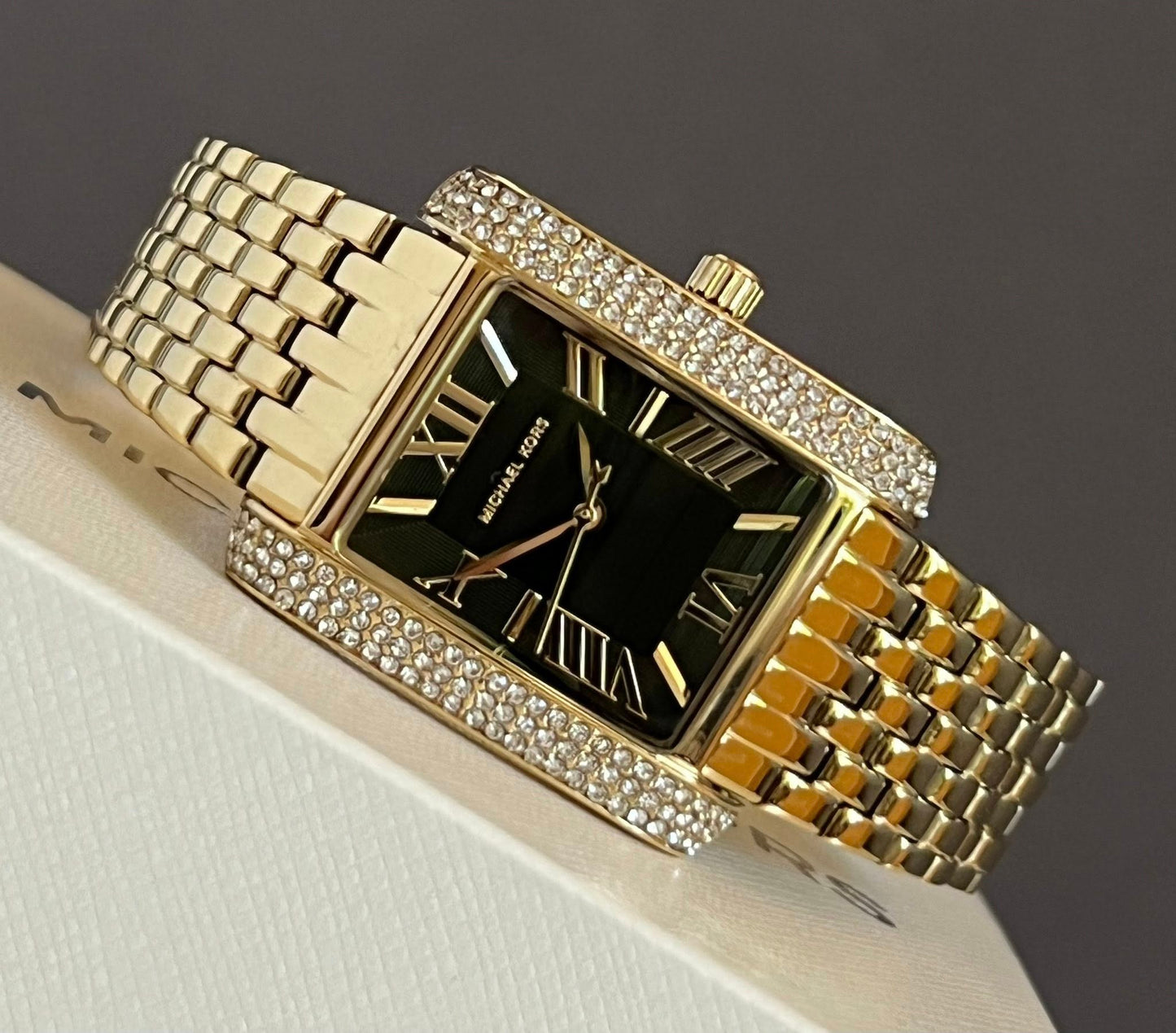 Michael Kors Women’s Emery Three-Hand Gold-Tone Stainless Steel Watch