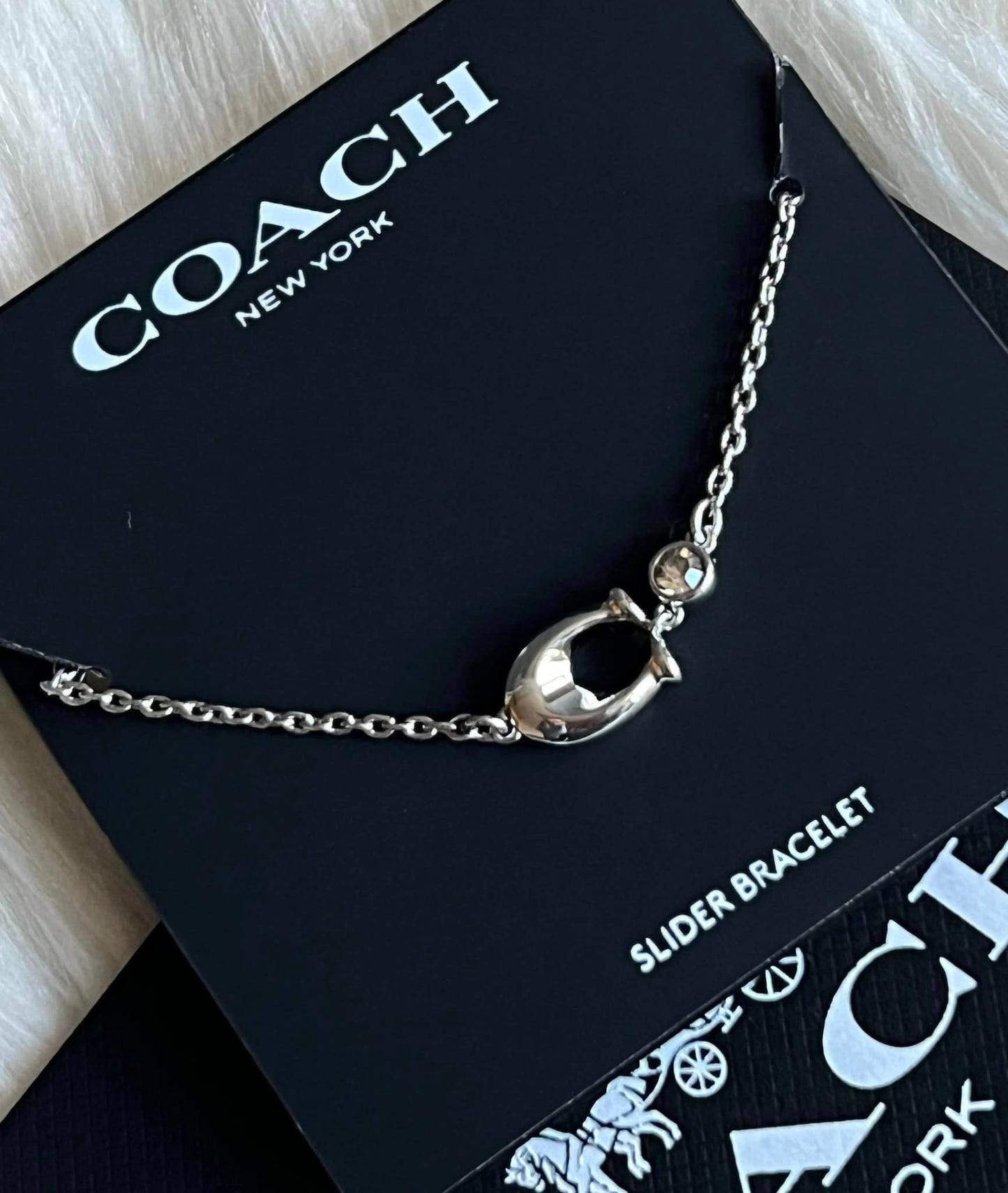 Coach Signature Crystal Slider Bracelet