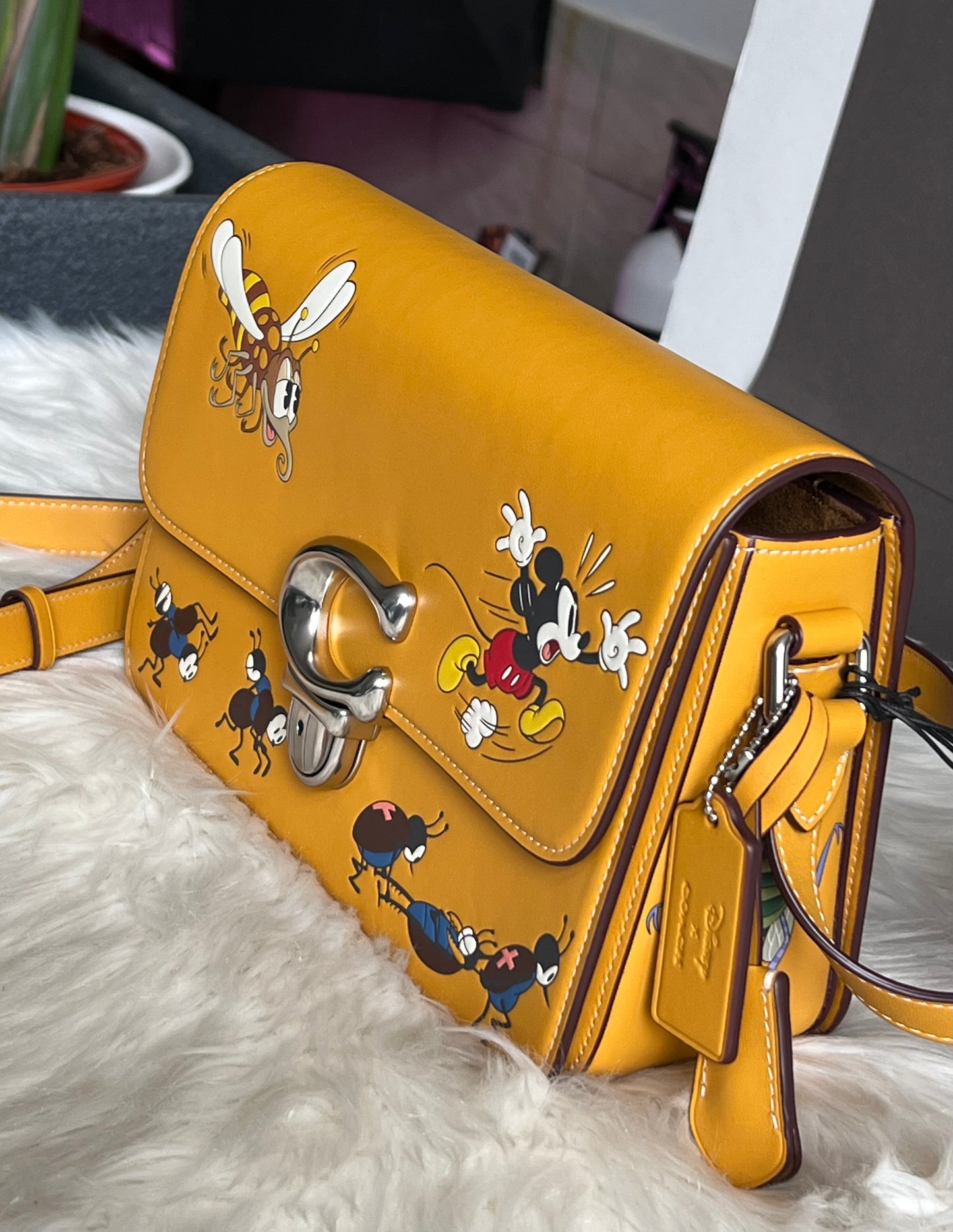 Disney X Coach Studio Shoulder Bag with Mickey Mouse and Bugs