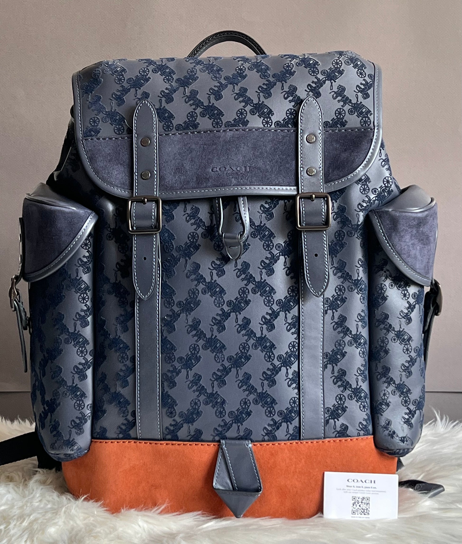 coach backpack imprented with horse and carrige Coach Hitch Backpack with Horse and Carriage – Club de Mode