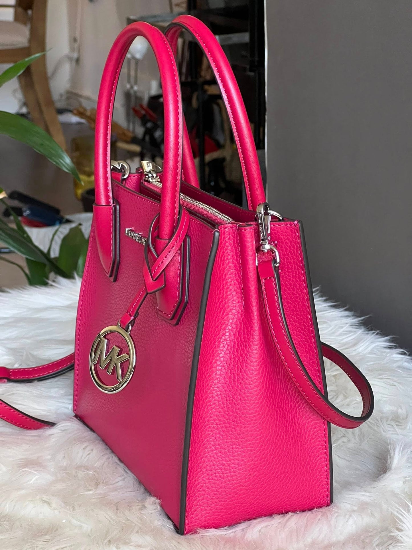 Michael Kors Mercer Medium Pebbled Leather Crossbody Bag