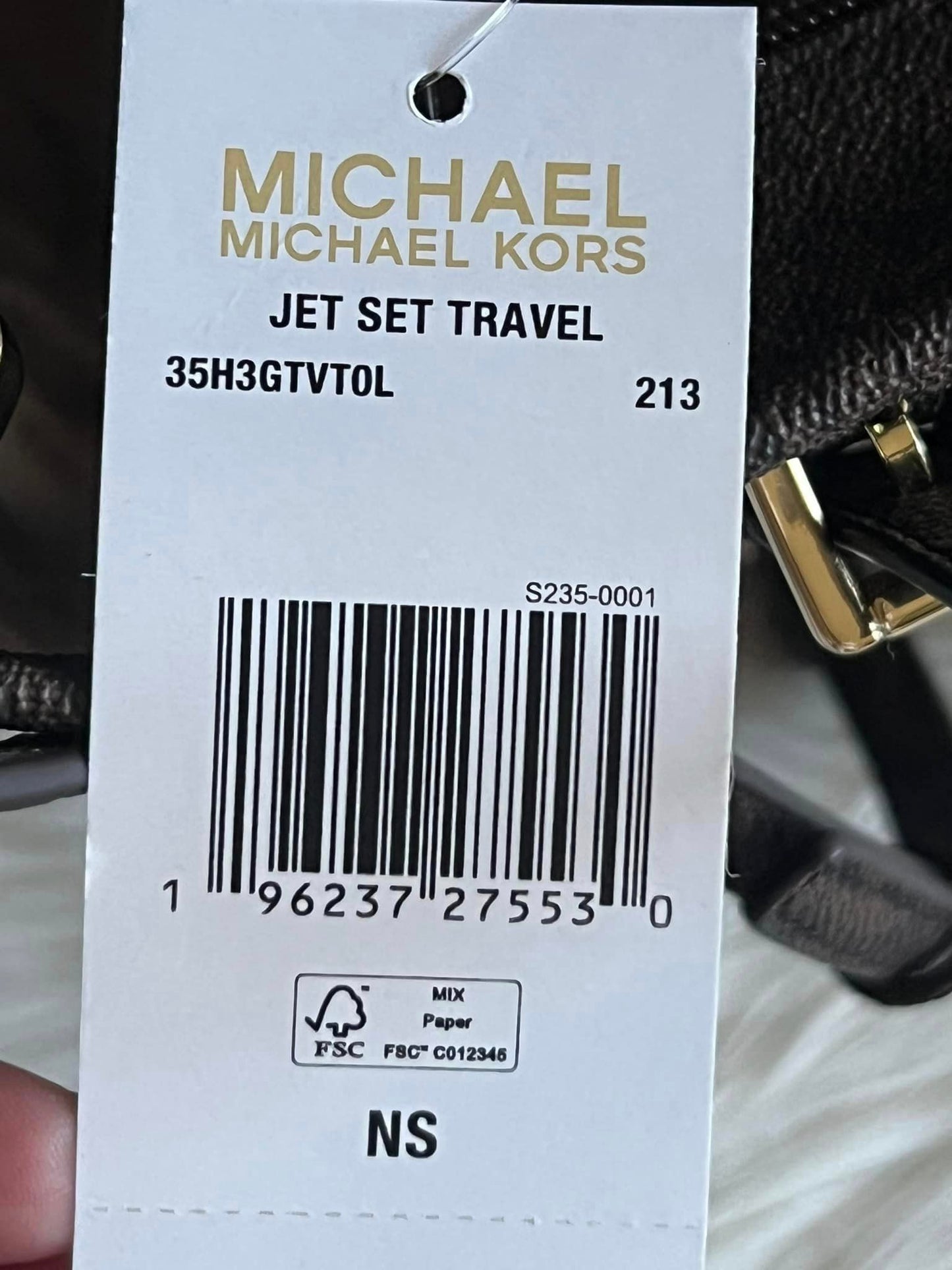 Michael Kors Jet Set Travel XS Logo Top-Zip Tote Bag