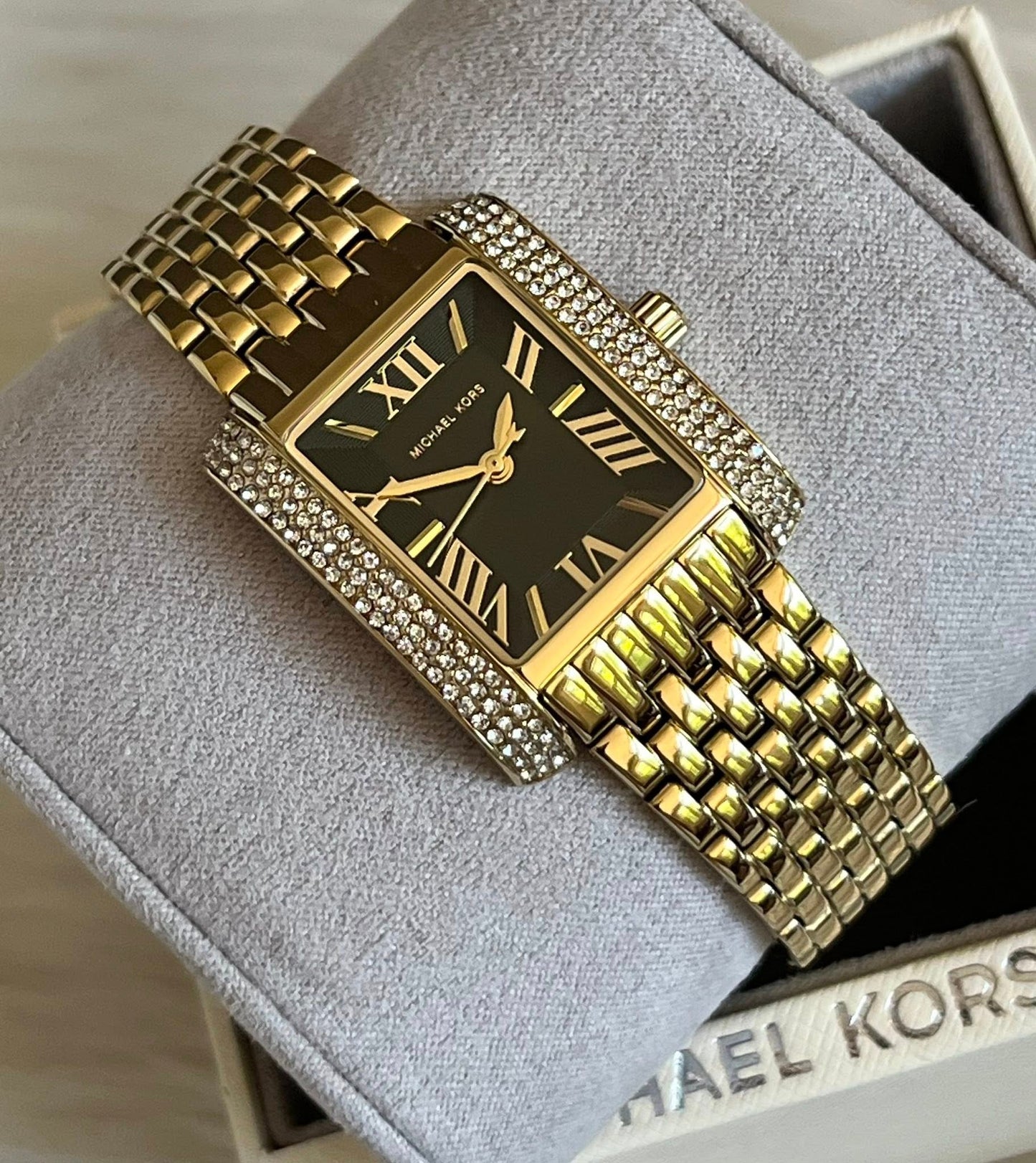 Michael Kors Women’s Emery Three-Hand Gold-Tone Stainless Steel Watch