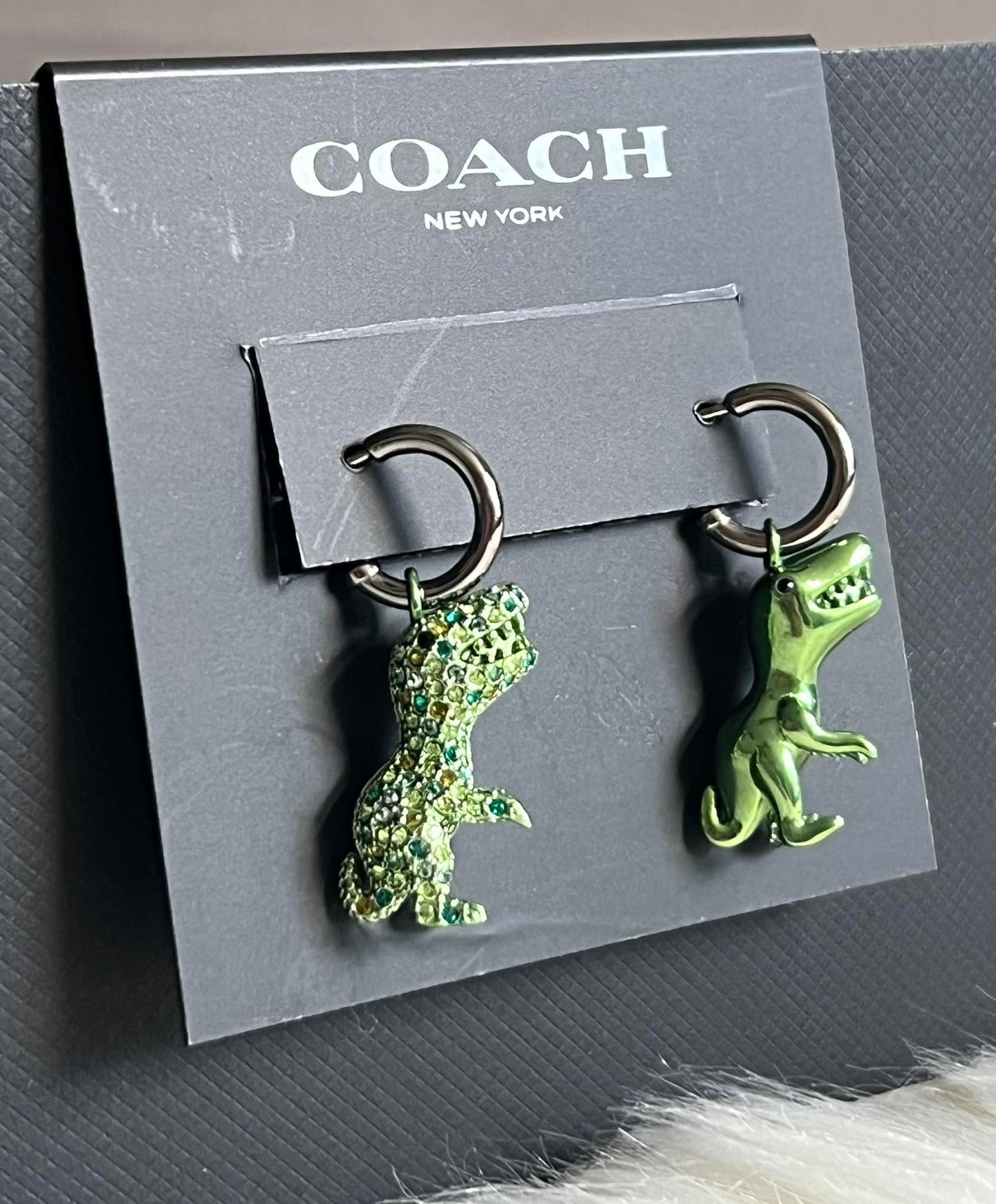 Coach Pavé Rexy Huggie Earings