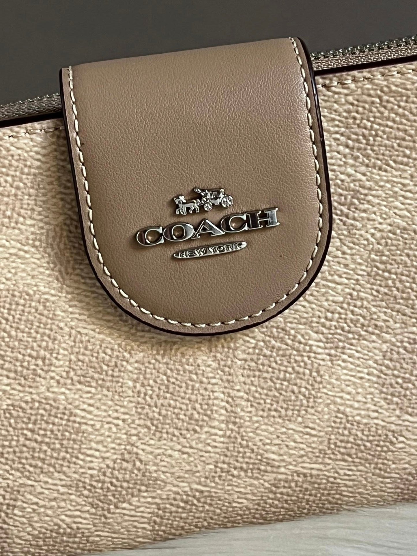 Coach Phone Wallet In Signature Canvas