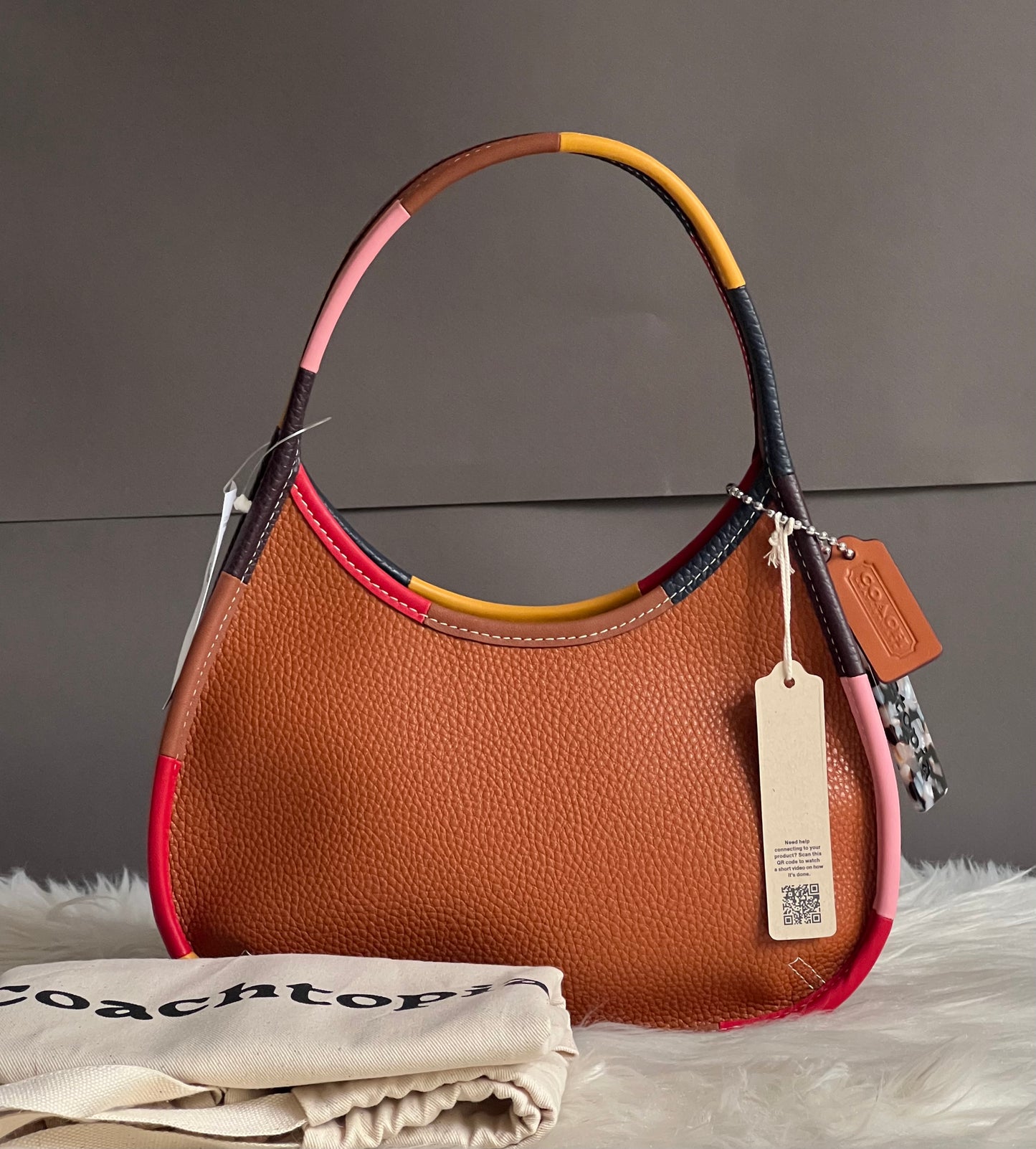 Coach Ergo Shoulder Bag in Coachtopia Leather with Upcrafted Scrap Binding