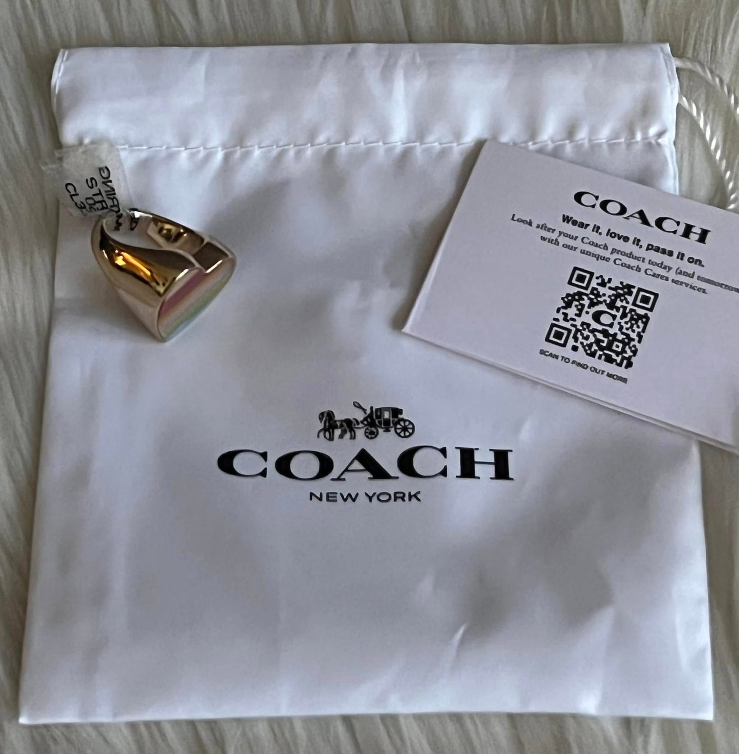 Coach Large Daisy Rivet Cocktail Ring