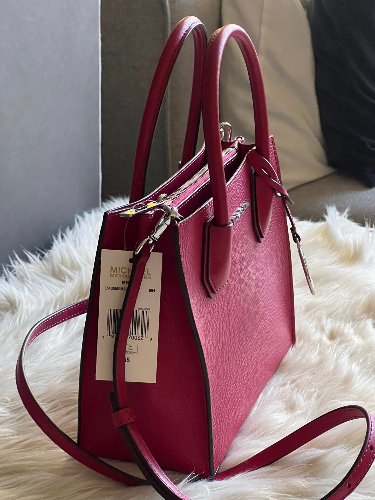 Michael Kors Mercer Medium Pebbled Leather Crossbody Bag