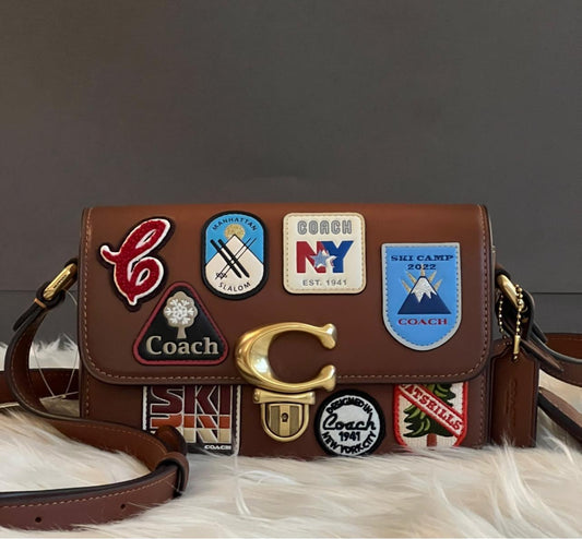 Coach Studio Shoulder Bag 19 with Patches