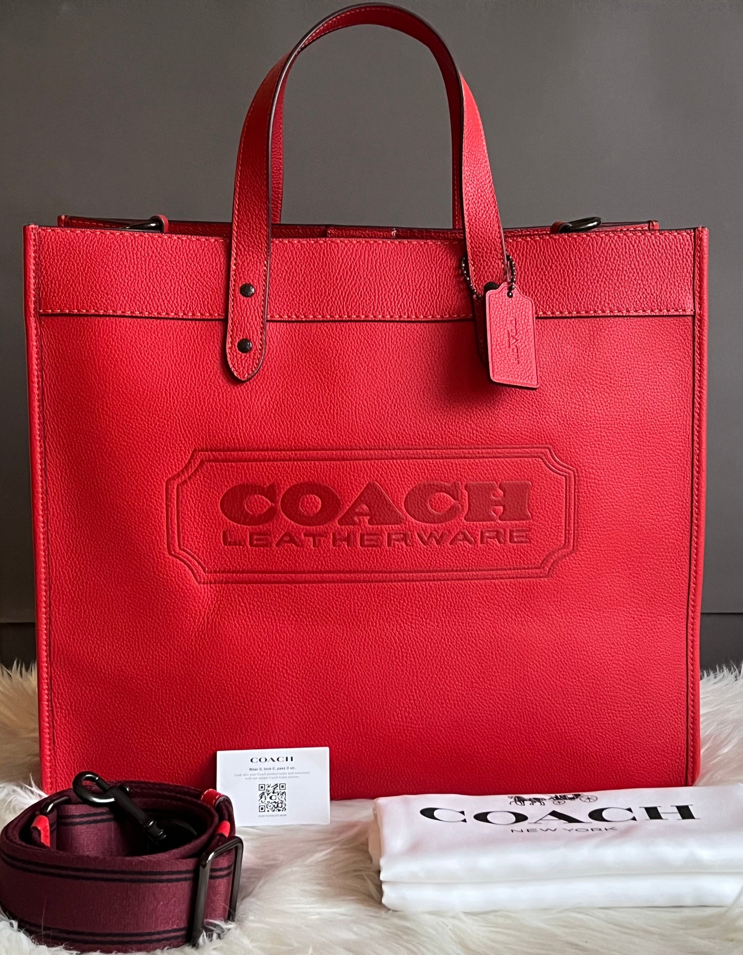 Coach Field Tote 40 with Coach Badge