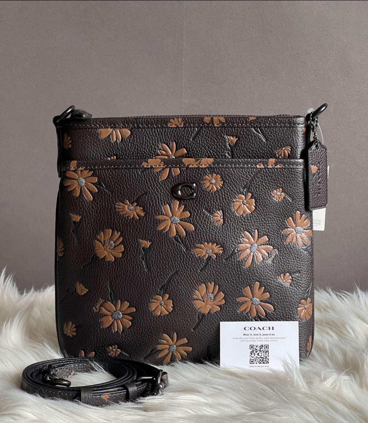 Coach Kitt Messenger Crossbody with Floral Print