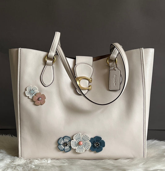 Coach Theo Tote with Tea Rose Charms