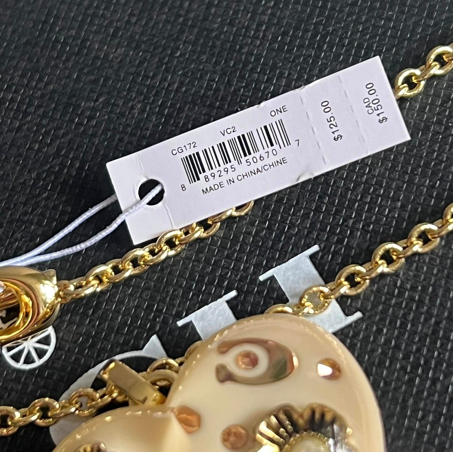 Coach Signature Heart Pendant Necklace