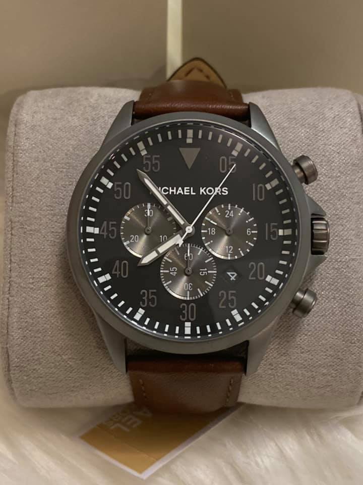 Michael Kors Men’s Gage Chrono Brown Leather Watch