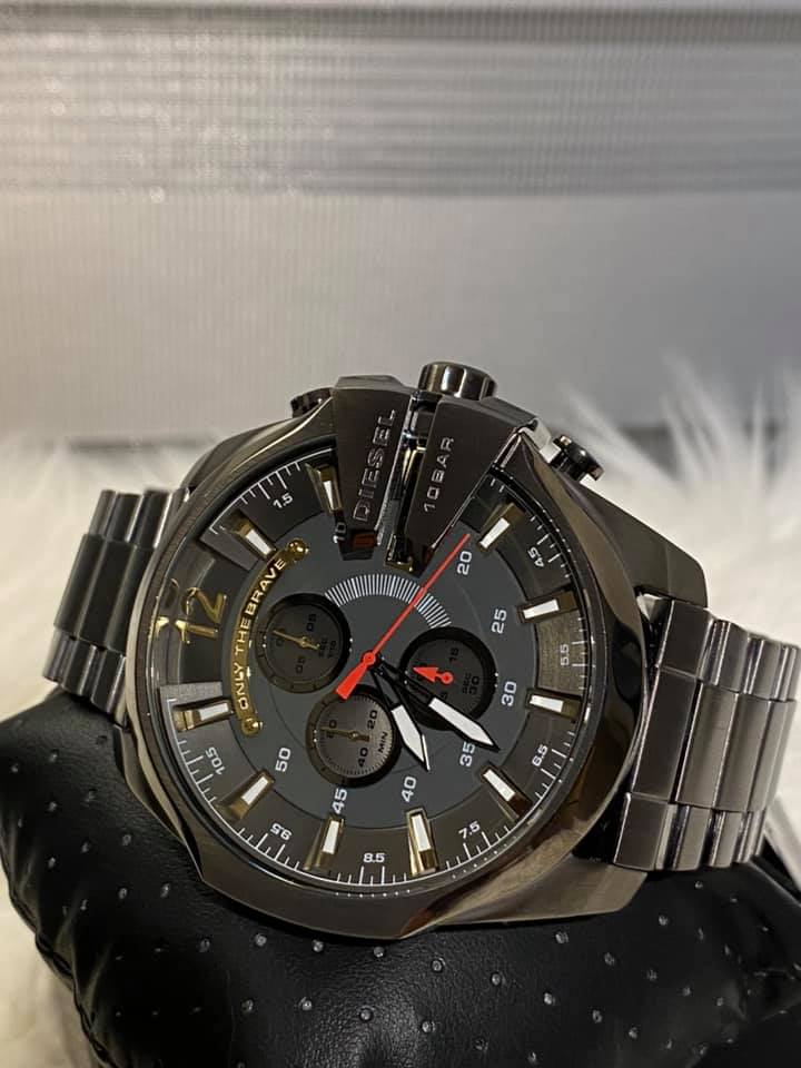 Diesel Men s Mega Chief Chronograph Gunmetal Stainless Steel Watch