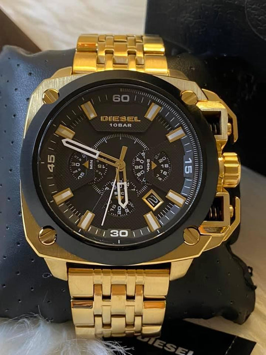 Diesel Men’s BAMF Gold-Tone Watch