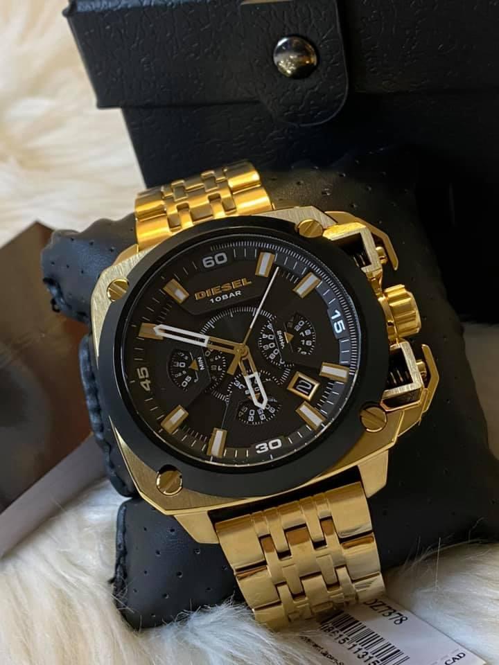 Diesel Men’s BAMF Gold-Tone Watch