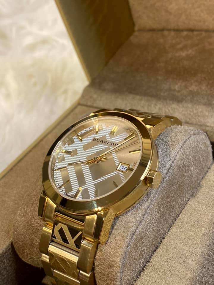 Mens burberry gold clearance watch