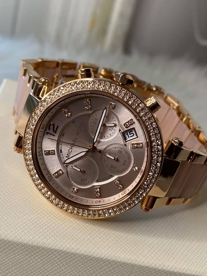 Parker gold tone outlet watch michael kors