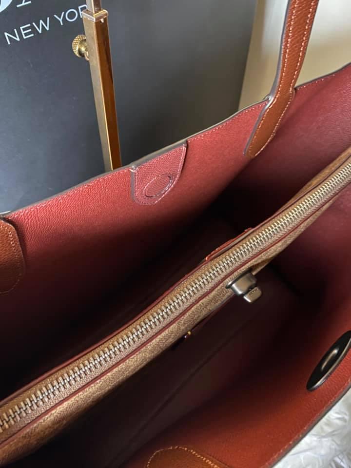 Coach Willow Tote in Colorblock with Signature Canvas Interior