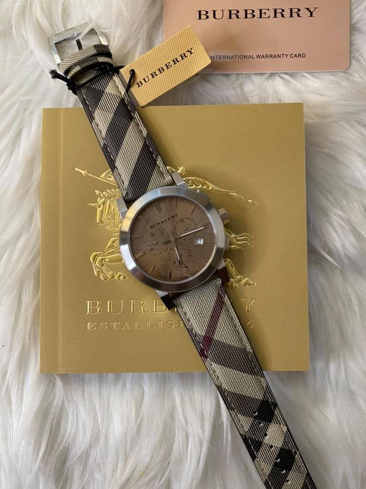 Burberry men's swiss chronograph hot sale watch