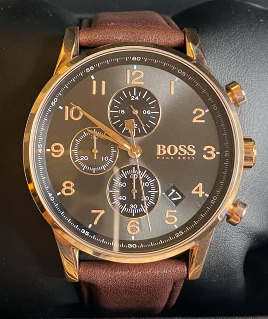 Hugo Boss Men’s Navigator Grey Dial Chronograph Watch