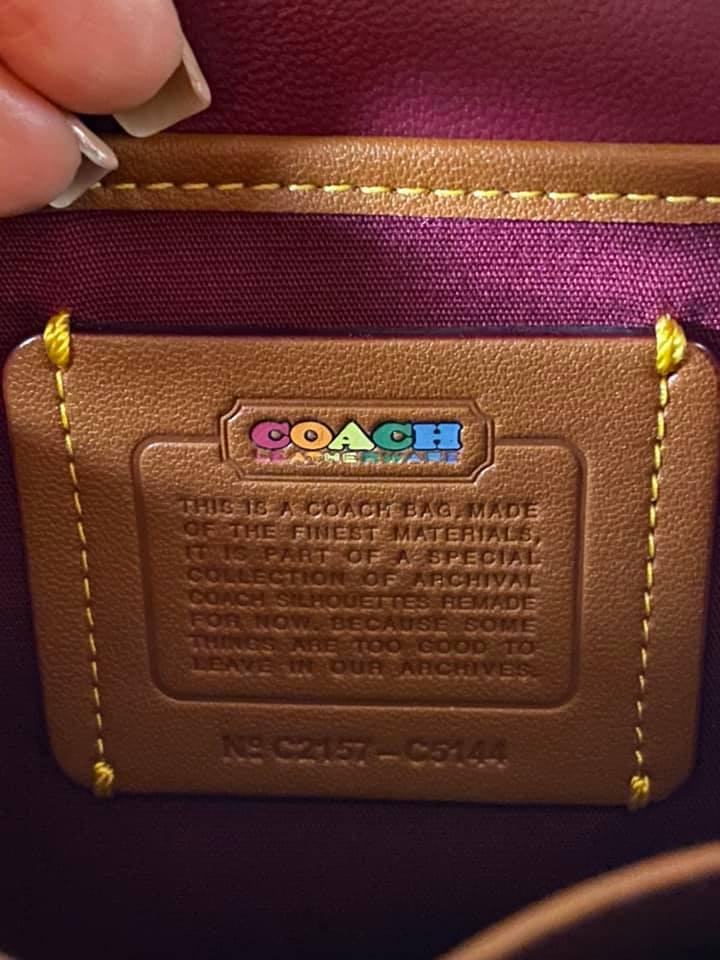 Coach Kip Turnlock Crossbody in Rainbow Signature Canvas - Club de