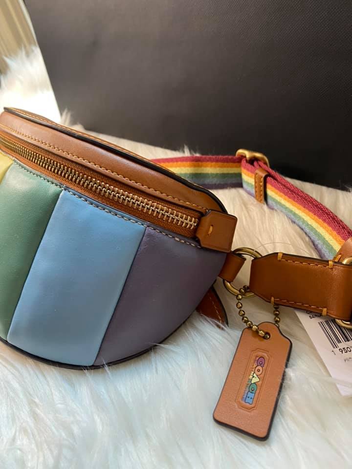 Coach Bethany Belt Bag with Rainbow Quilting
