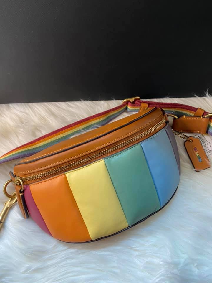 Coach Bethany Belt Bag with Rainbow Quilting
