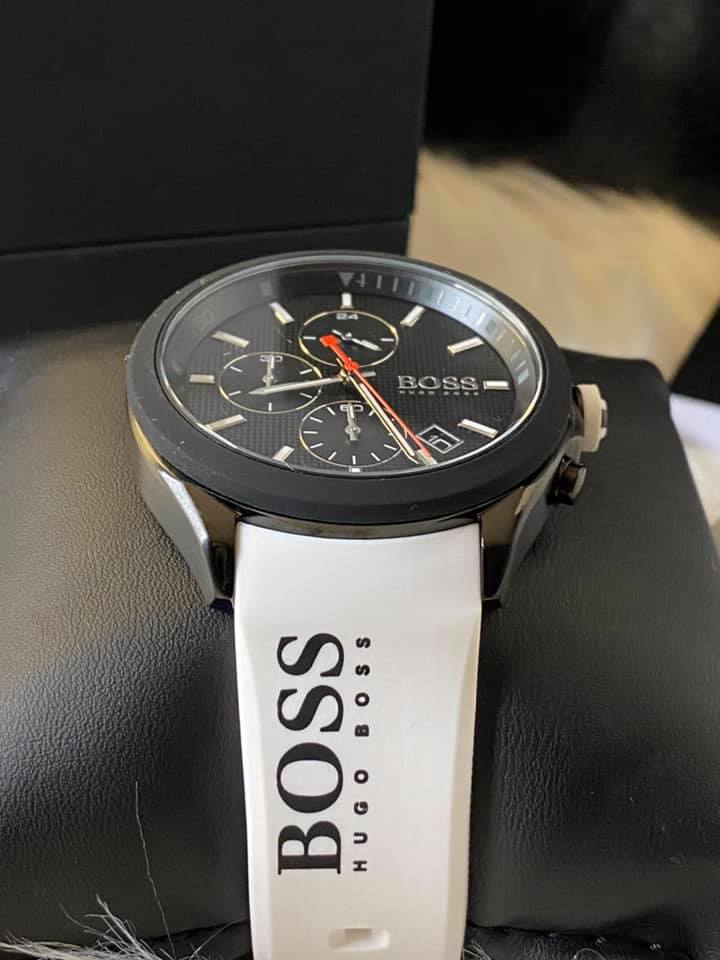 Boss Men's Velocity Quartz Fashion Chronograph Silicone Strap Watch 44mm |  CoolSprings Galleria
