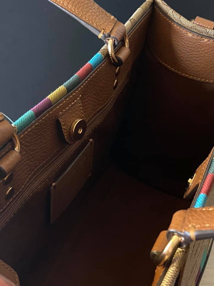 COACH®  Dempsey Carryall In Signature Jacquard With Rainbow