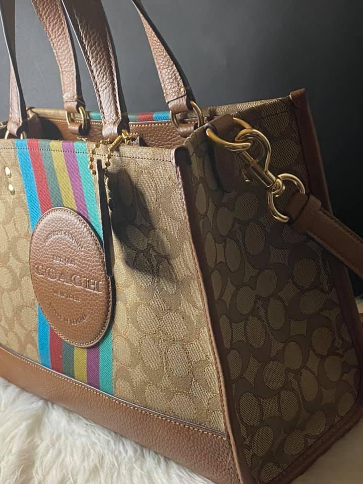 Coach Dempsey Carryall in Signature Jacquard with Stripe and Patch
