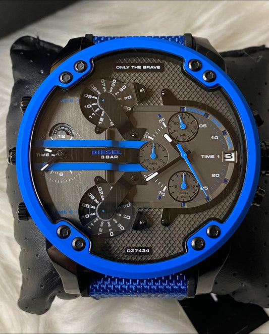 Diesel Men’s Mr. Daddy 2.0 Chronograph Blue Nylon Watch