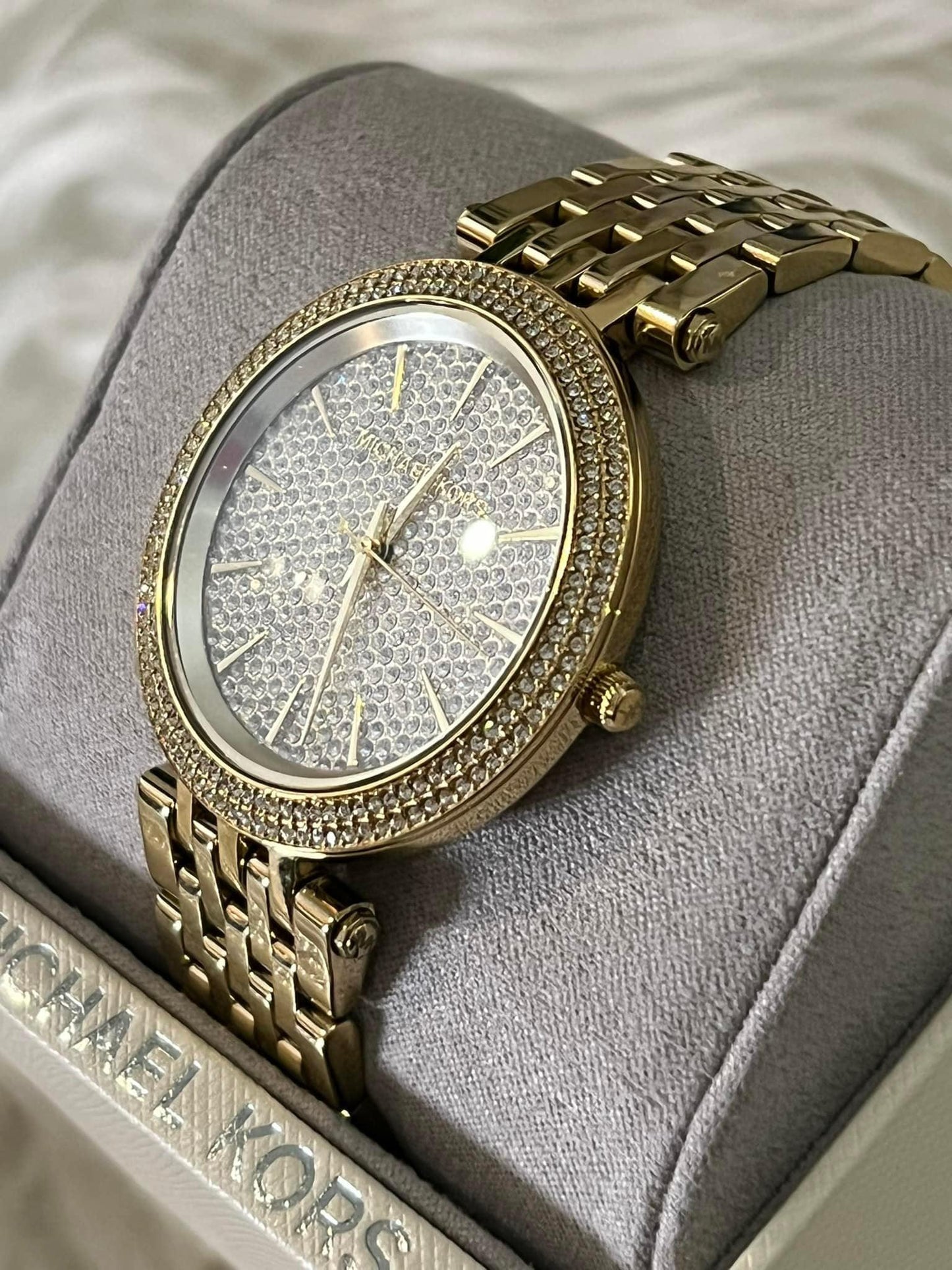 Michael Kors Women’s Darci Crystal Pave Dial Watch