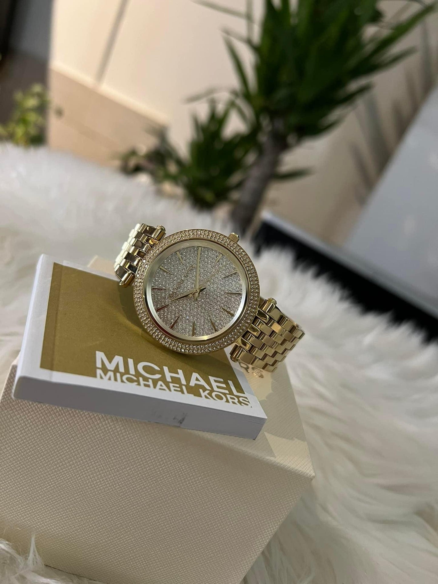 Michael Kors Women’s Darci Crystal Pave Dial Watch