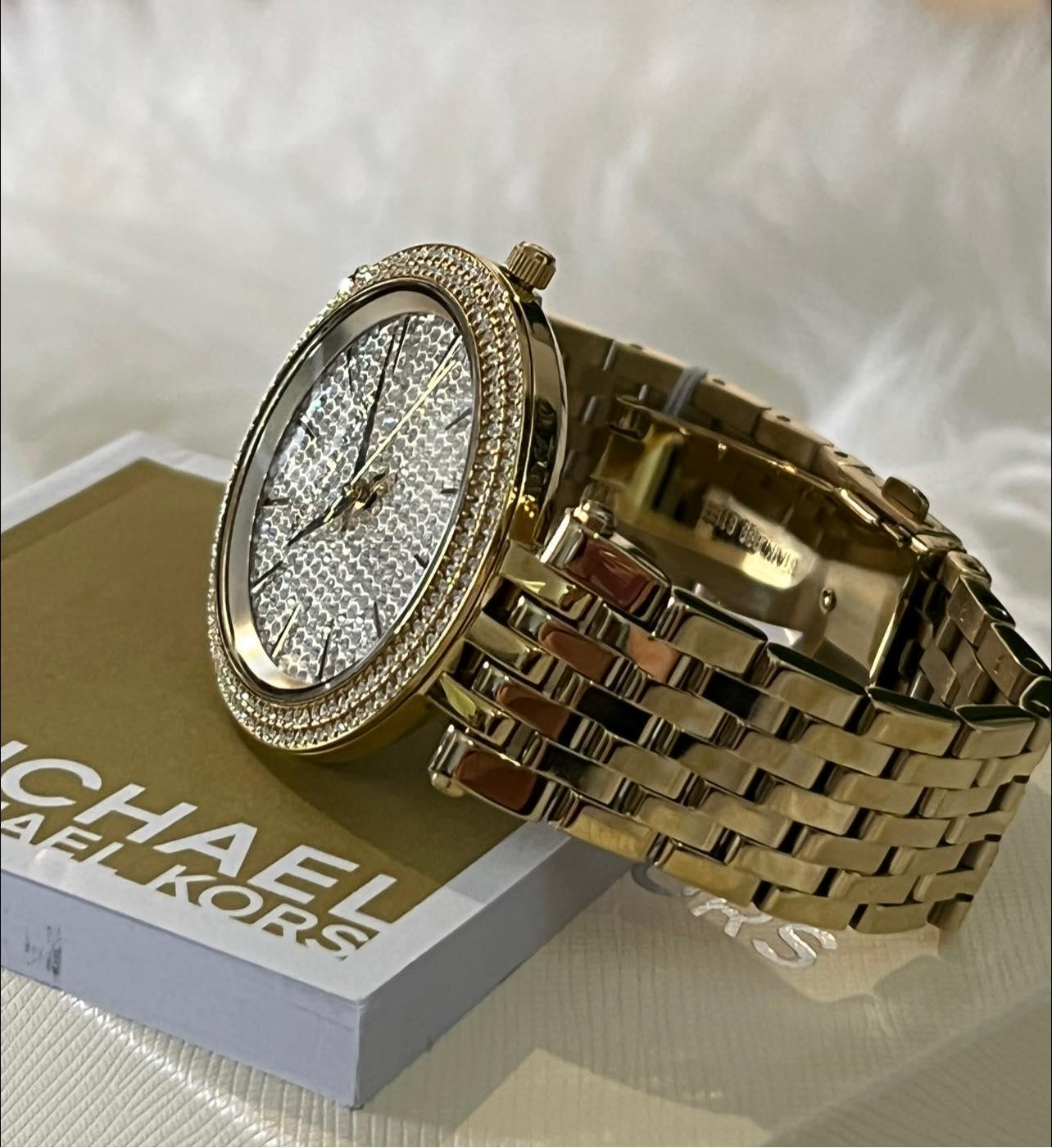 Michael Kors Women’s Darci Crystal Pave Dial Watch