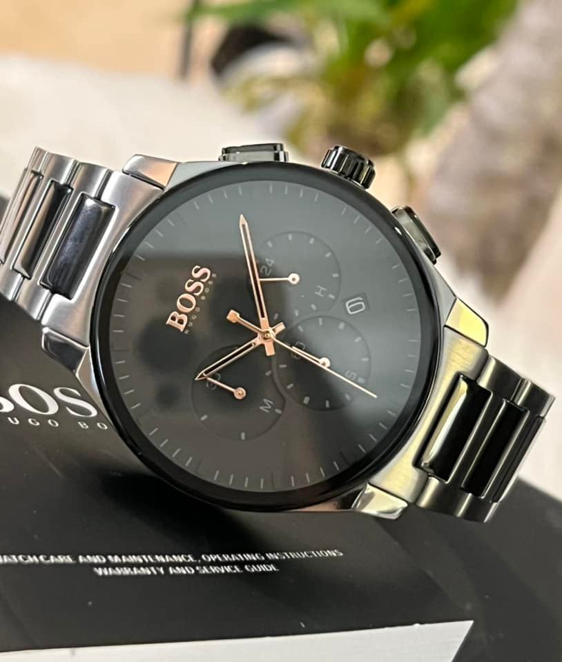 Hugo boss 2024 chronograph watch gold