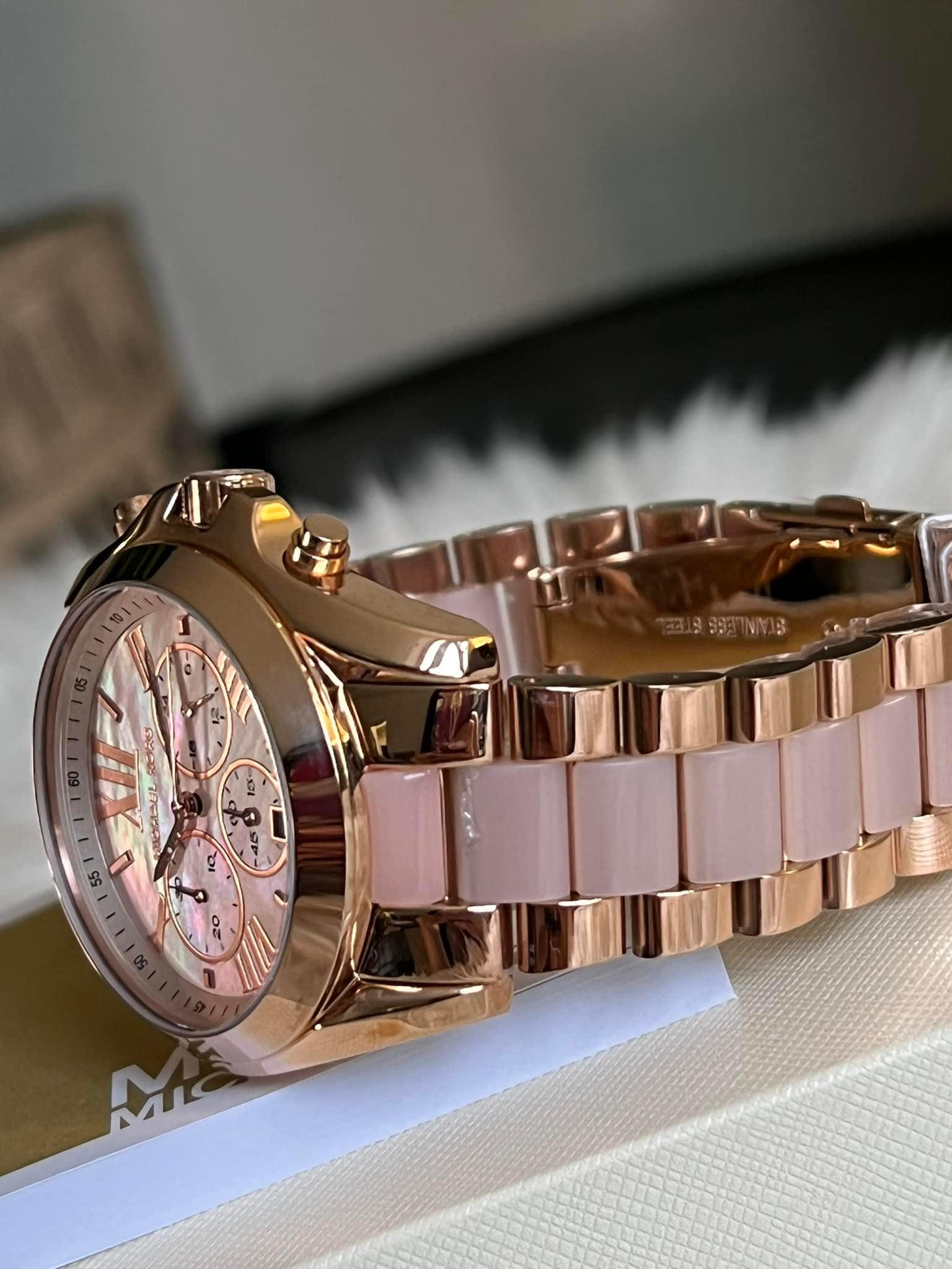 Michael Kors - Bradshaw Rose Gold-Tone Stainless Steel Bracelet Watch MICHAEL KORS Bradshaw Quartz Crystal Rose | Mercari main image 3