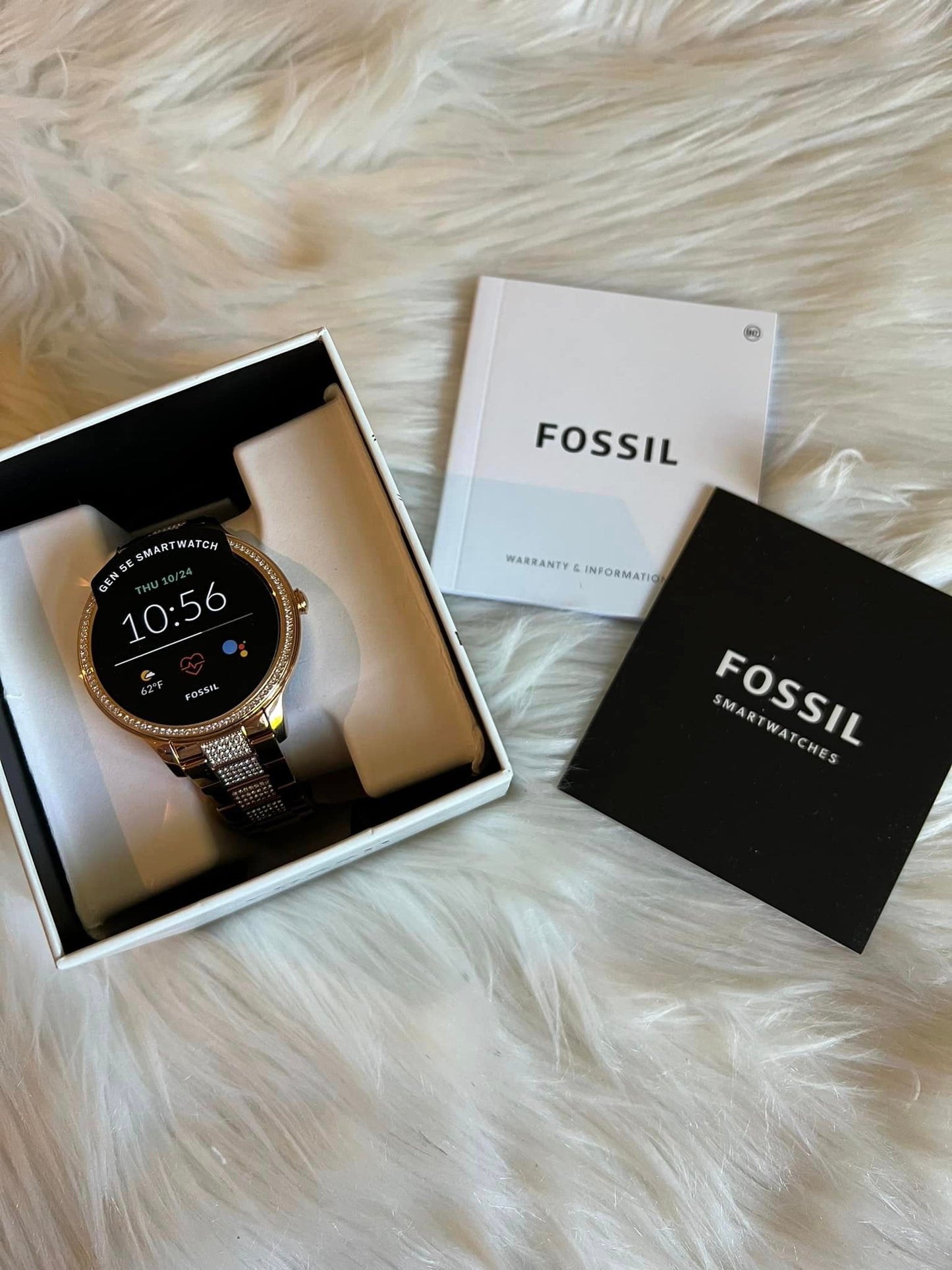 Fossil Women’s Gen 5E Smartwatch Rose Gold-Tone Stainless Steel