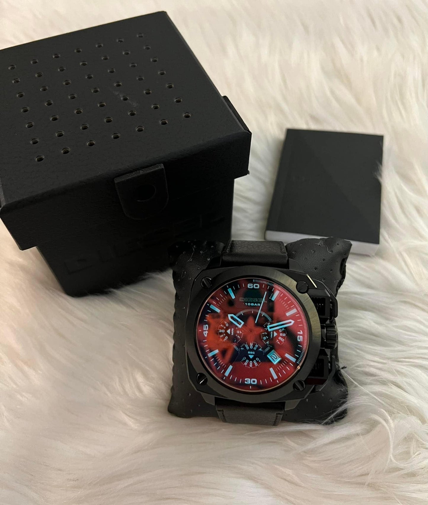 Diesel Men’s BAMF Chronograph Black Leather Watch