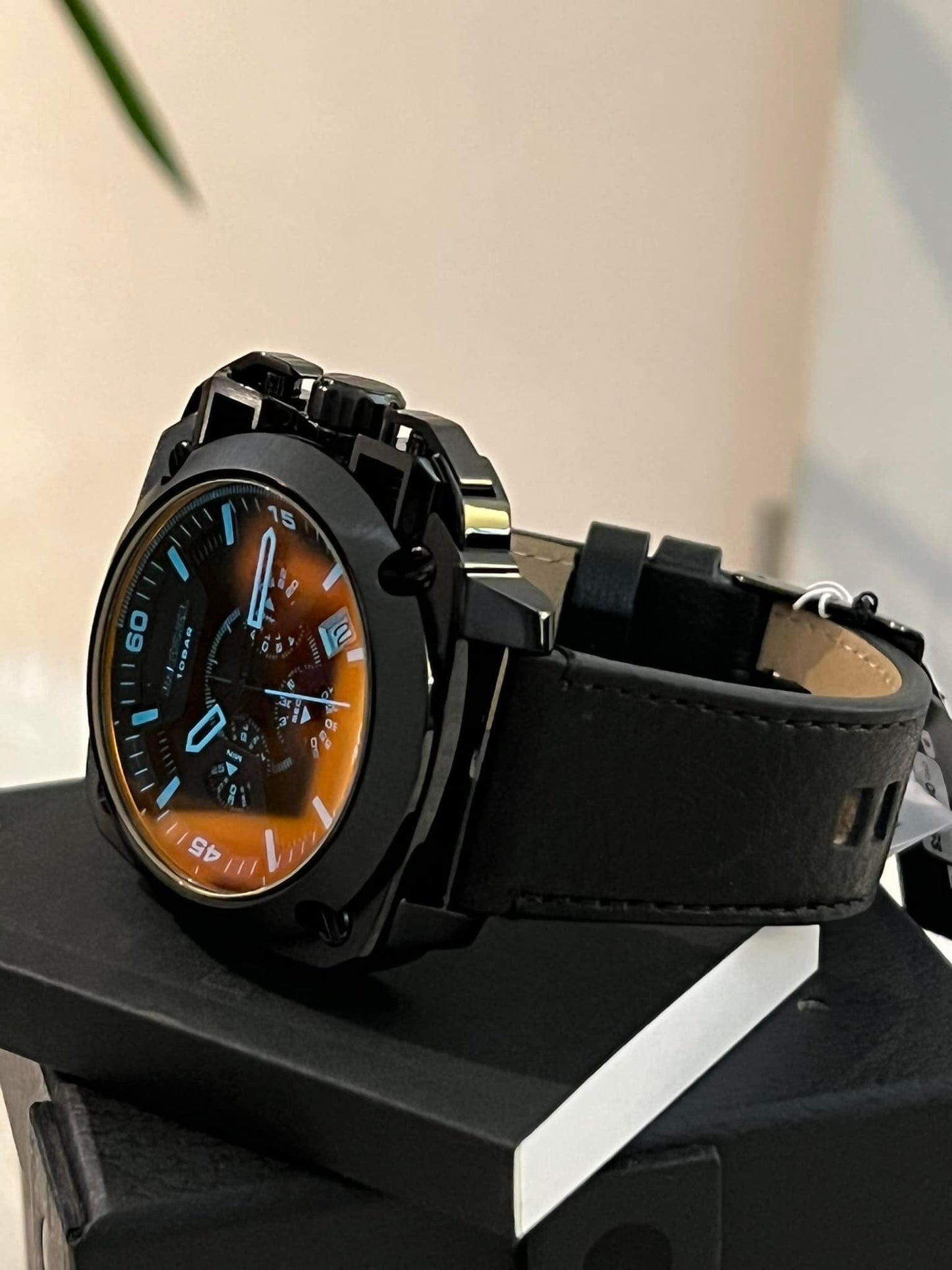Diesel Men’s BAMF Chronograph Black Leather Watch