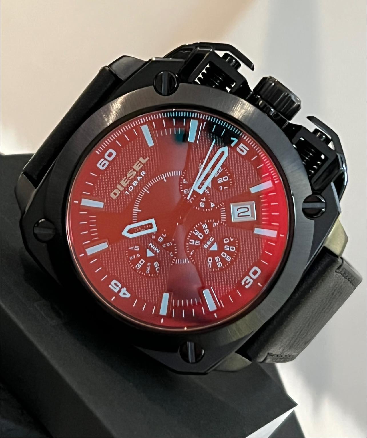 Diesel Men’s BAMF Chronograph Black Leather Watch