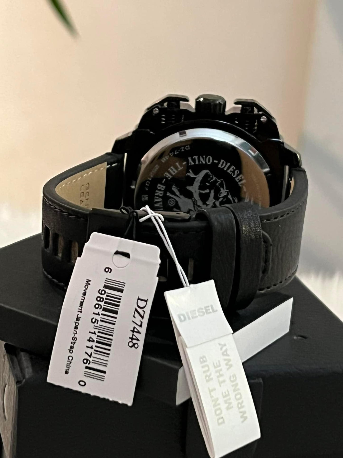 Diesel Men’s BAMF Chronograph Black Leather Watch
