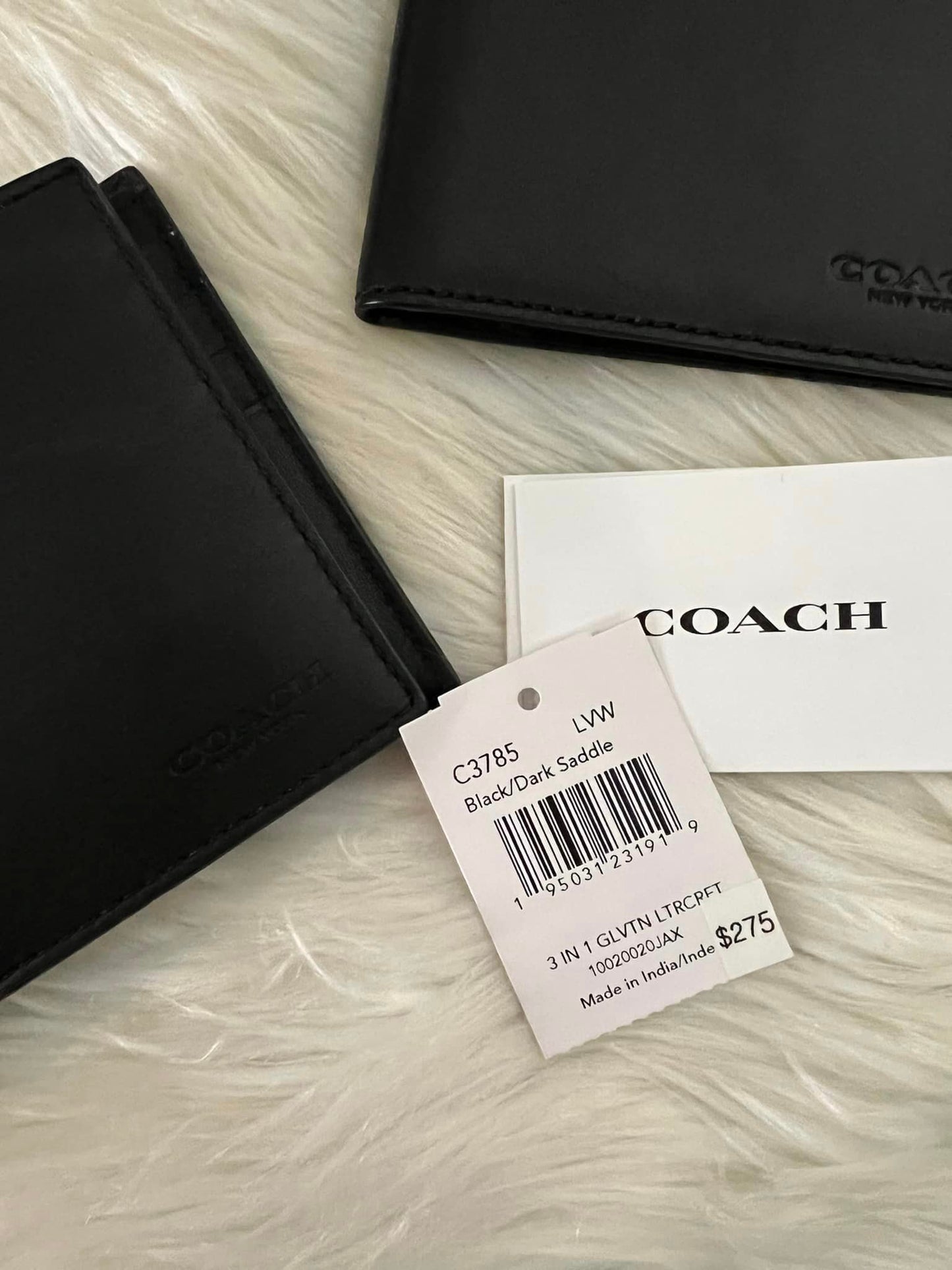 Coach Men’s 3-in-1 Wallet in Colorblock with Whipstitch